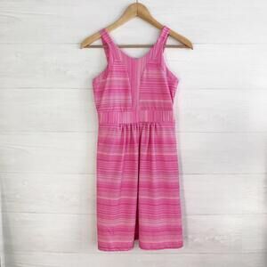 Tehama - Red-pink striped soft stretch knit active sundress, S